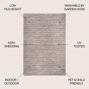 Finn Modern Simple Farmhouse Pinstripe Indoor/Outdoor Area Rug