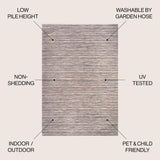 Finn Modern Unique Farmhouse Pinstripe Indoor/Outdoor Area Rug
