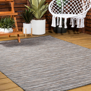Finn Modern Unique Farmhouse Pinstripe Indoor/Outdoor Area Rug
