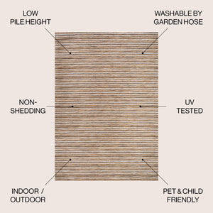Finn Modern Simple Farmhouse Pinstripe Indoor/Outdoor Area Rug