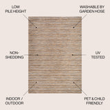 Finn Modern Unique Farmhouse Pinstripe Indoor/Outdoor Area Rug