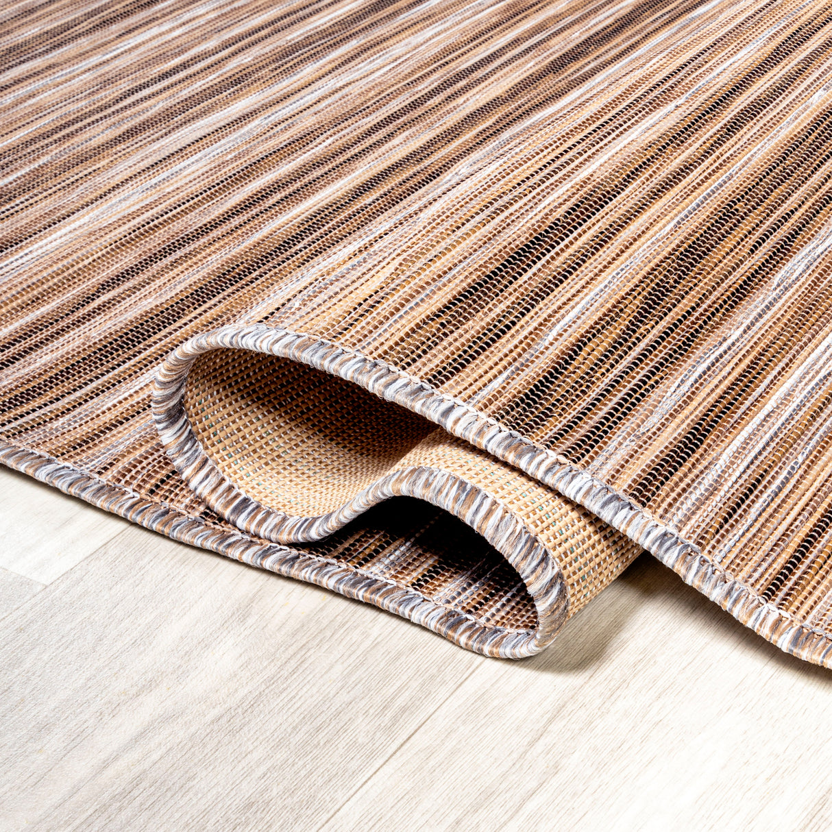 Finn Modern Farmhouse Pinstripe Indoor/Outdoor Runner Rug