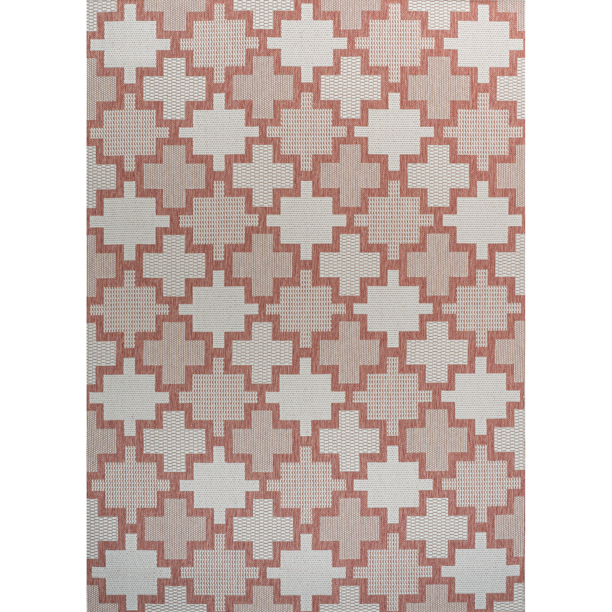 Cyrus Simple Geometric Tile Pattern Indoor/Outdoor Area Rug