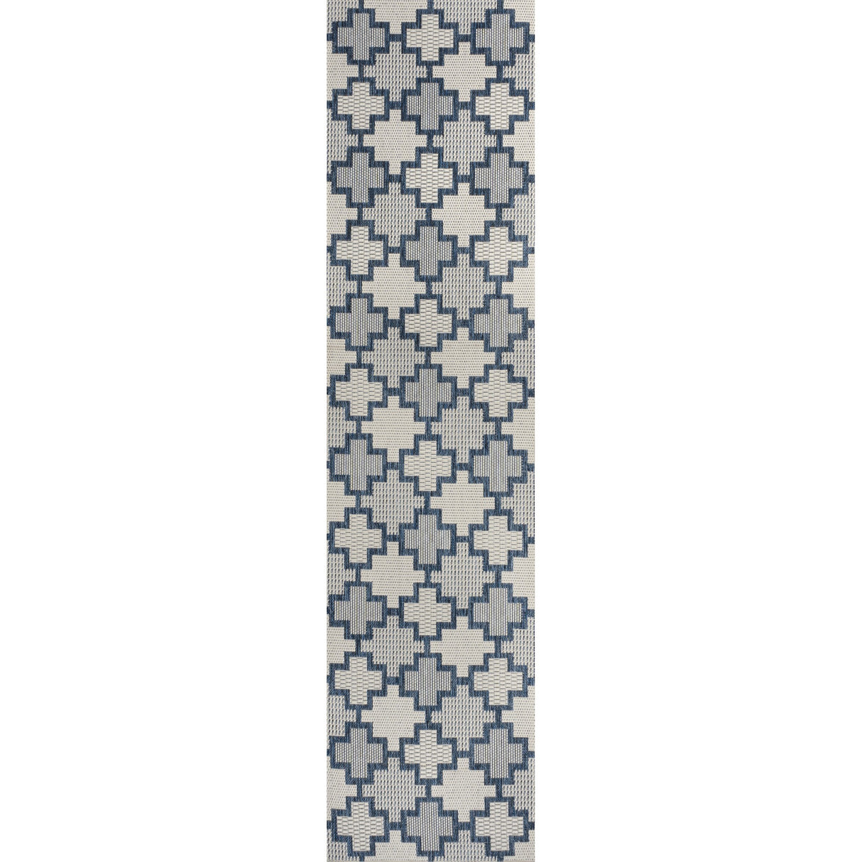 Cyrus Modern Geometric Tile Pattern Indoor/Outdoor Runner Rug