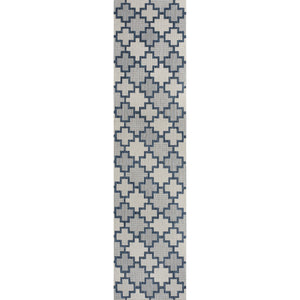 Cyrus Modern Geometric Tile Pattern Indoor/Outdoor Runner Rug