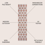 Darcy Traditional Geometric Bold Gingham Indoor/Outdoor Runner Rug