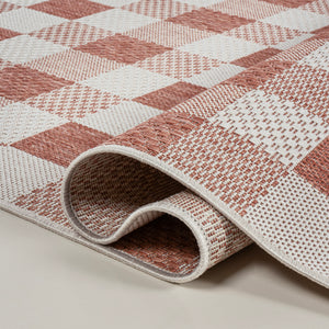 Darcy Traditional Geometric Simple  Gingham Indoor/Outdoor Area Rug