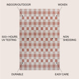Darcy Traditional Geometric Simple  Gingham Indoor/Outdoor Area Rug