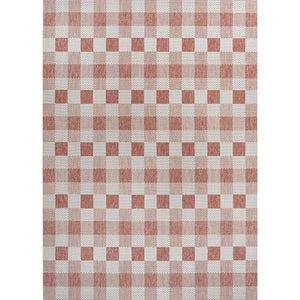 Darcy Traditional Geometric Simple  Gingham Indoor/Outdoor Area Rug