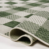 Darcy Traditional Geometric Simple  Gingham Indoor/Outdoor Area Rug