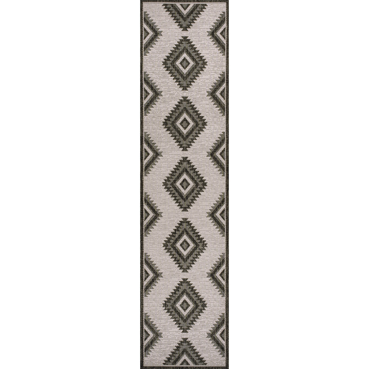 Lior Geometric Moroccan Diamond Indoor/Outdoor Runner Rug