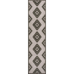 Lior Geometric Moroccan Diamond Indoor/Outdoor Runner Rug