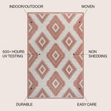 Lior Geometric Moroccan Chic Diamond Indoor/Outdoor Area Rug