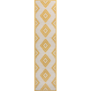 Lior Geometric Moroccan Diamond Indoor/Outdoor Runner Rug
