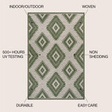 Lior Geometric Moroccan Chic Diamond Indoor/Outdoor Area Rug