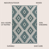 Lior Geometric Moroccan Chic Diamond Indoor/Outdoor Area Rug