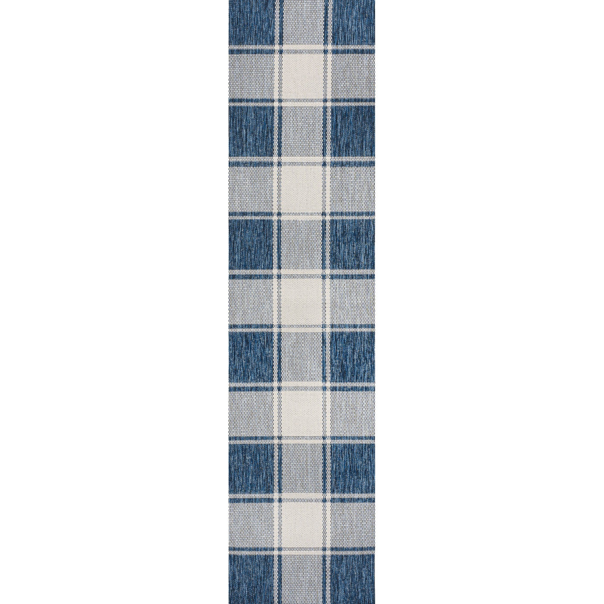 Sabine Traditional Farmhouse Bold Gingham Indoor/Outdoor Runner Rug