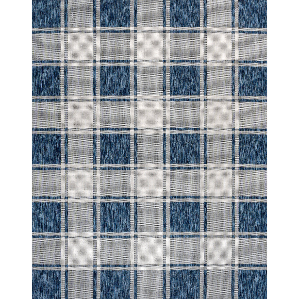 Sabine Traditional Farmhouse Bold Gingham Indoor/Outdoor Area Rug