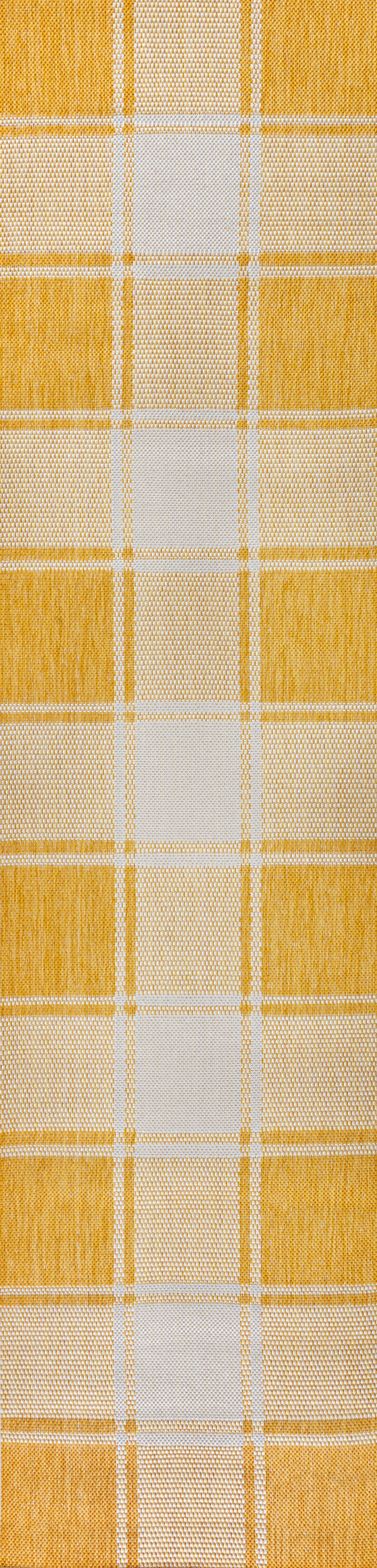 Sabine Traditional Farmhouse Bold Gingham Indoor/Outdoor Runner Rug