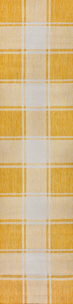 Sabine Traditional Farmhouse Bold Gingham Indoor/Outdoor Runner Rug