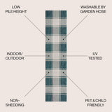 Sabine Traditional Farmhouse Bold Gingham Indoor/Outdoor Runner Rug