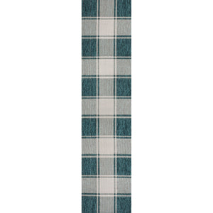 Sabine Traditional Farmhouse Bold Gingham Indoor/Outdoor Runner Rug