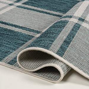 Sabine Traditional Farmhouse Bold Gingham Indoor/Outdoor Runner Rug