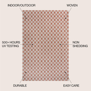 Aimee Traditional Cottage Chic Checkerboard Indoor/Outdoor Area Rug