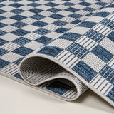 Aimee Traditional Cottage Chic Checkerboard Indoor/Outdoor Area Rug