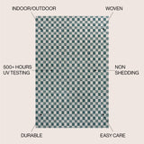 Aimee Traditional Cottage Chic Checkerboard Indoor/Outdoor Area Rug