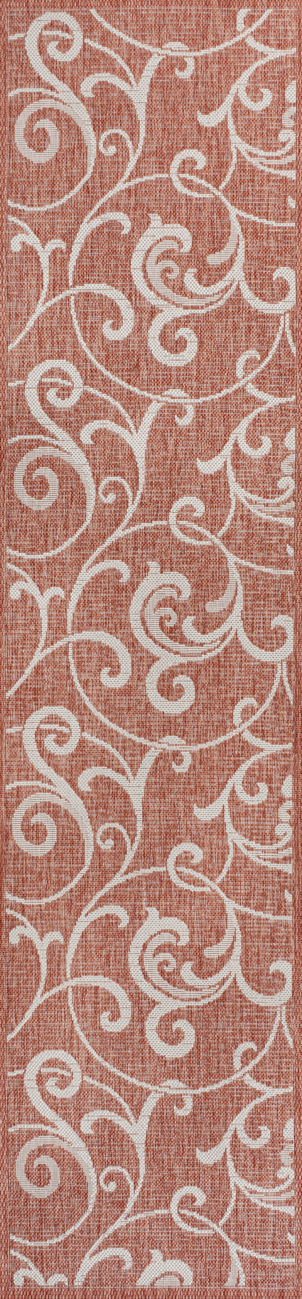 Maribel Traditional Classic All-Over Scroll Indoor/Outdoor Runner Rug