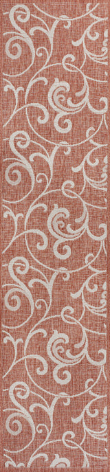 Maribel Traditional Classic All-Over Scroll Indoor/Outdoor Runner Rug
