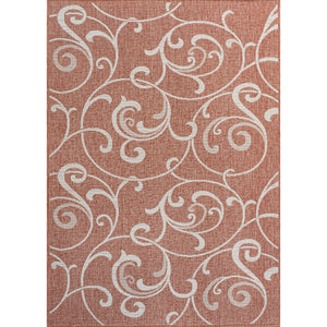 Maribel Traditional Classic Bold All-Over Scroll Indoor/Outdoor Area Rug