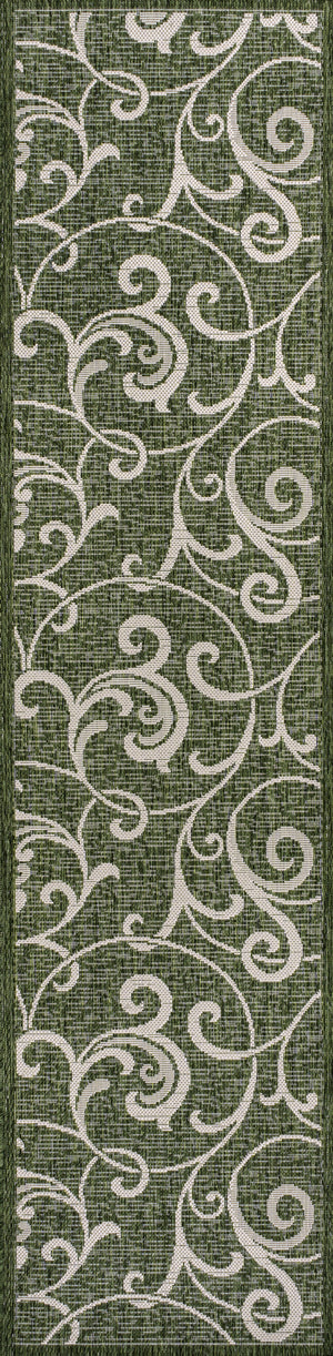 Maribel Traditional Classic All-Over Scroll Indoor/Outdoor Runner Rug