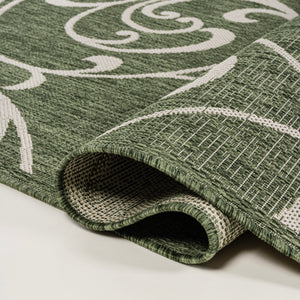 Maribel Traditional Classic All-Over Scroll Indoor/Outdoor Runner Rug