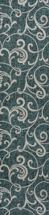 Maribel Traditional Classic All-Over Scroll Indoor/Outdoor Runner Rug