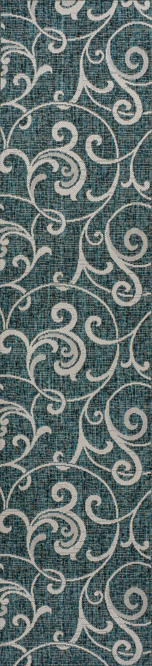 Maribel Traditional Classic All-Over Scroll Indoor/Outdoor Runner Rug