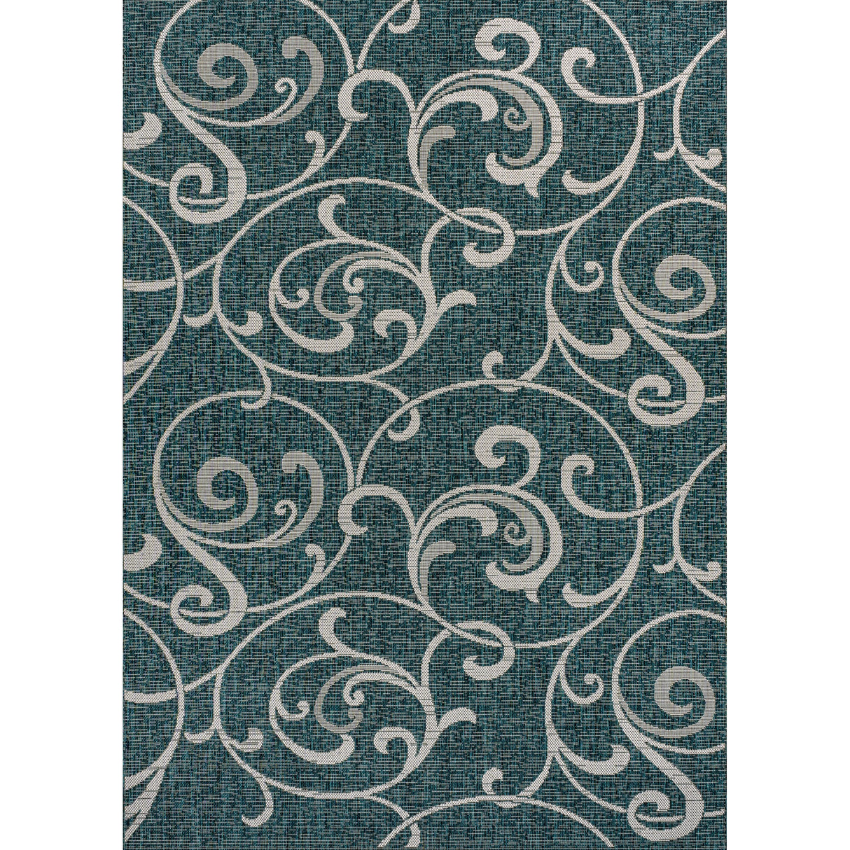 Maribel Traditional Classic Bold All-Over Scroll Indoor/Outdoor Area Rug