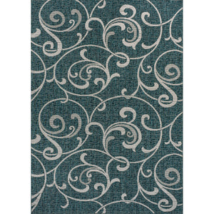 Maribel Traditional Classic Bold All-Over Scroll Indoor/Outdoor Area Rug