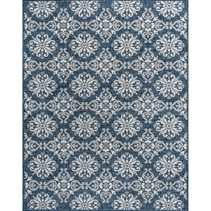 Amora Traditional Mediterranean Tile Design Indoor/Outdoor Area Rug