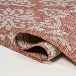 Amora Traditional Mediterranean Tile Design Indoor/Outdoor Area Rug