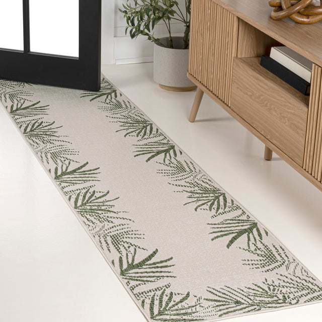 Isla-Coastal-Cottage-Palm-Frond-Border-Indoor/Outdoor-Runner-Rug-Runner-Rugs