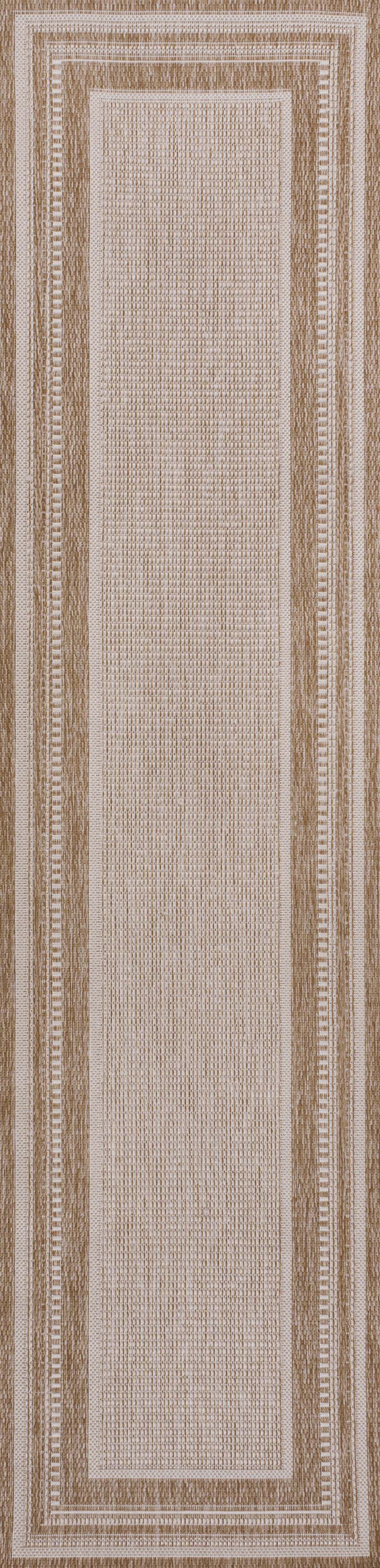 Beckett Classic Casual Border Stripe Indoor/Outdoor Runner Rug