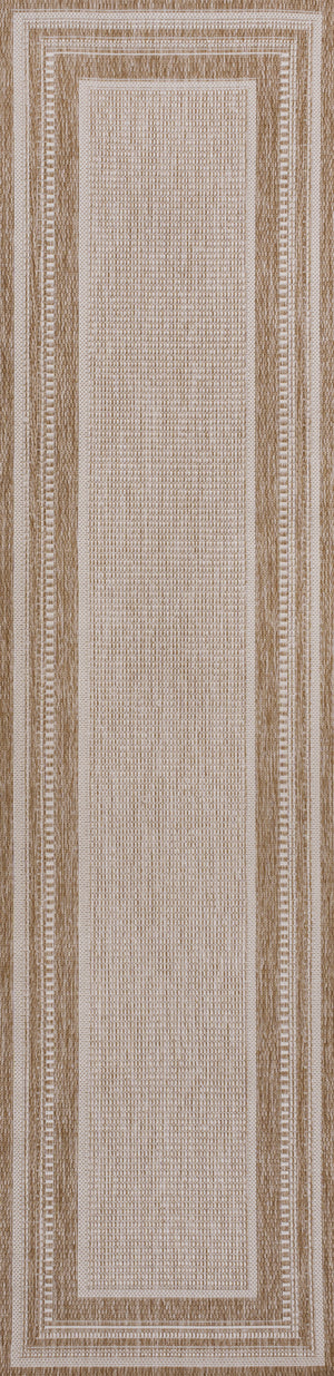 Beckett Classic Casual Border Stripe Indoor/Outdoor Runner Rug