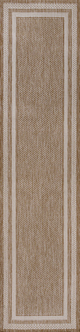 Dover Classic 3-Stripe Border Indoor/Outdoor Runner Rug