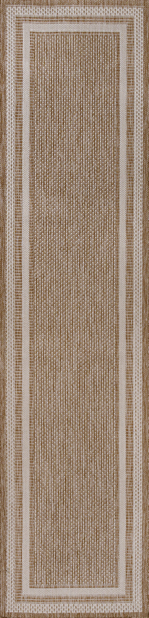 Dover Classic 3-Stripe Border Indoor/Outdoor Runner Rug