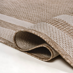 Dover Classic 3-Stripe Border Indoor/Outdoor Runner Rug