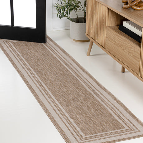 Lido-Traditional-Casual-Pinstripe-Border-Indoor/Outdoor-Runner-Rug-Runner-Rugs