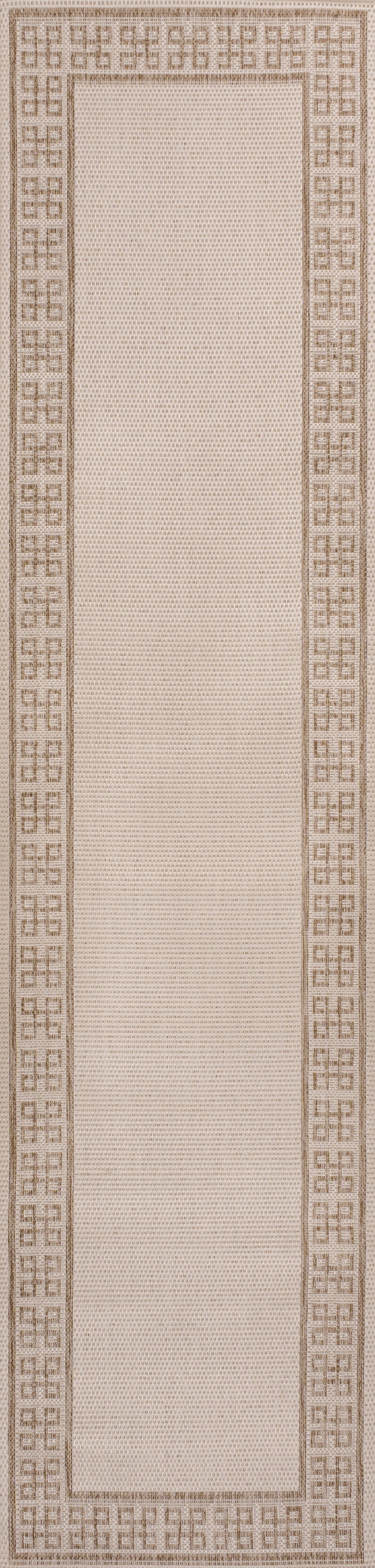 Athena Classic Geometric Border Indoor/Outdoor Runner Rug