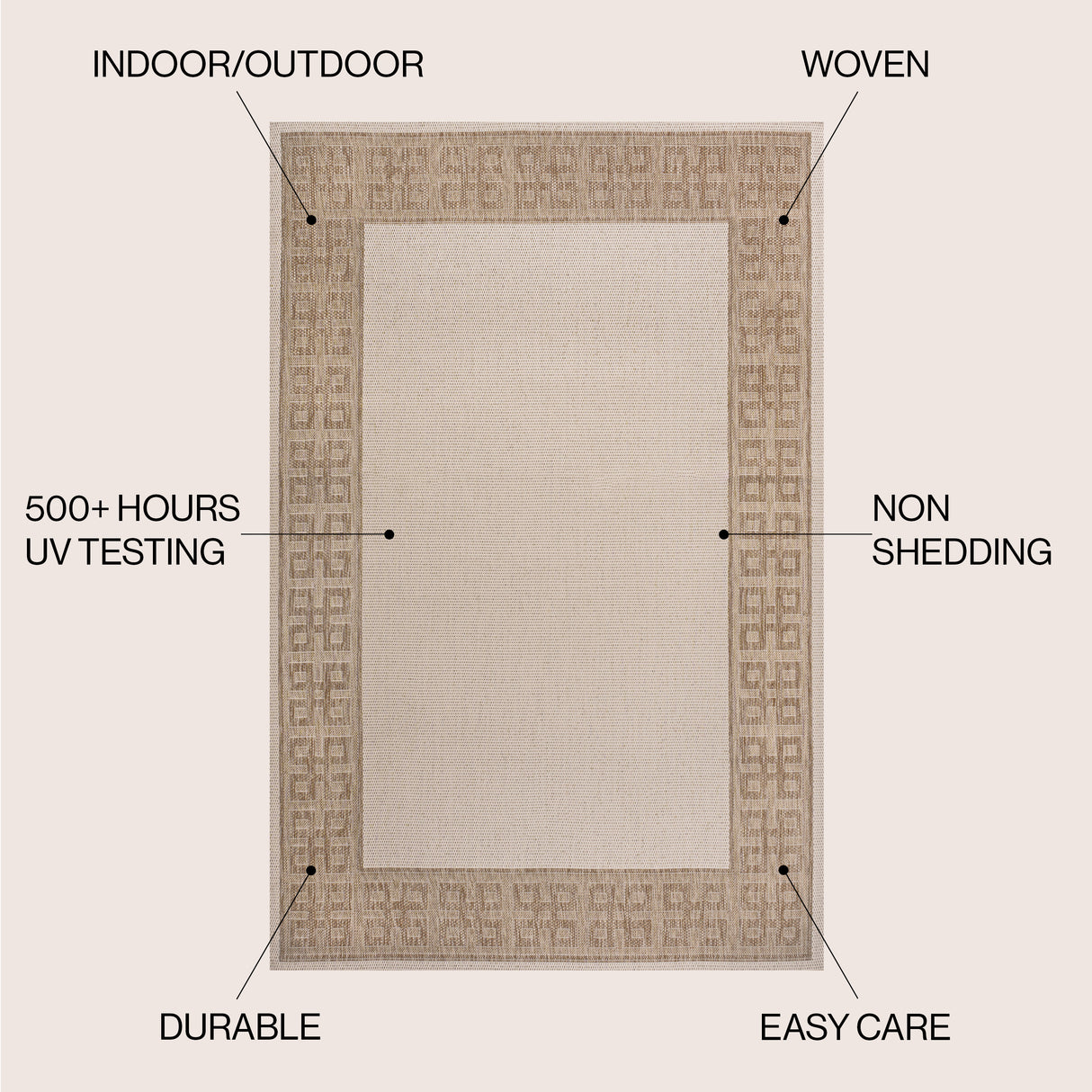 Athena Classic Geometric Border Indoor/Outdoor Area Rug